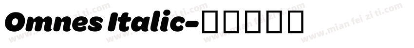 Omnes Italic字体转换